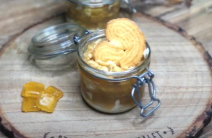 Banana Tartin with Bergamot de Nancy IGP.