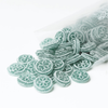 Opened bag of 250g of bulk CDHV's 100% natural mint frosted candies.