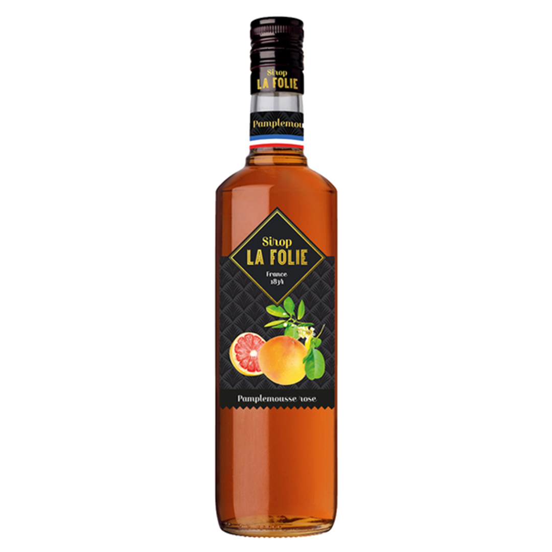Bottle of Combier Distillery's grapefruit syrup. Net weight: 70cl