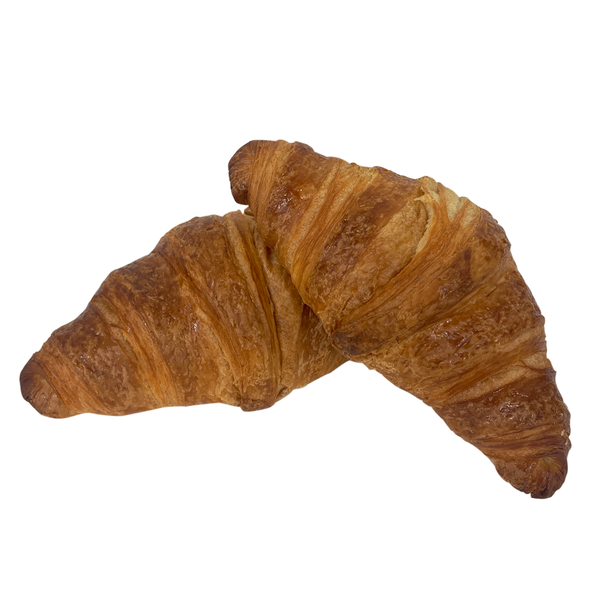 Two pure butter croissants made in France