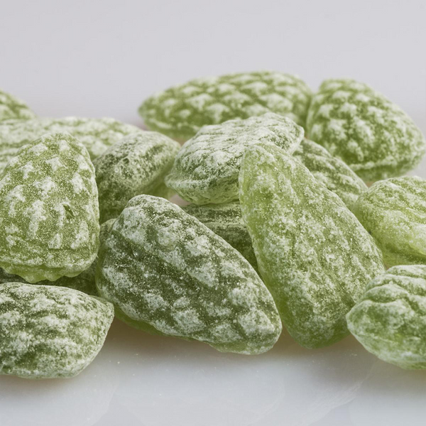Bulk of CDHV's eucalyptus 100% natural frosted candies.