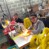 Filt 1860's staff busy sewing net shopping bag
