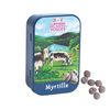 CDHV's blueberry 100% natural frosted candies in collector tin. Net weight: 70g