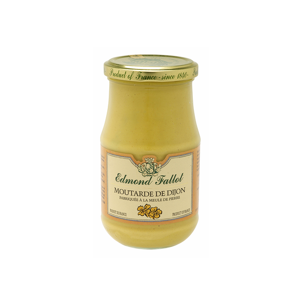 jar of Edmond Fallot's gold medal winner Dijon mustard. Net weight: 21cl