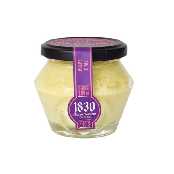 Jar of Maison Bremond 1830's garlic cream. Net weight: 110g