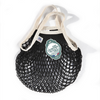 Black-Ecru Filt 1860's 100% cotton net shopping bag