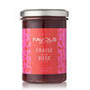 Just delicious! Favols' strawberry & petal of roses jam comes in a jar. Net weight 260g. Contains cane sugar.