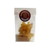 Bag of sugared lemon peel. Net weight: 100g
