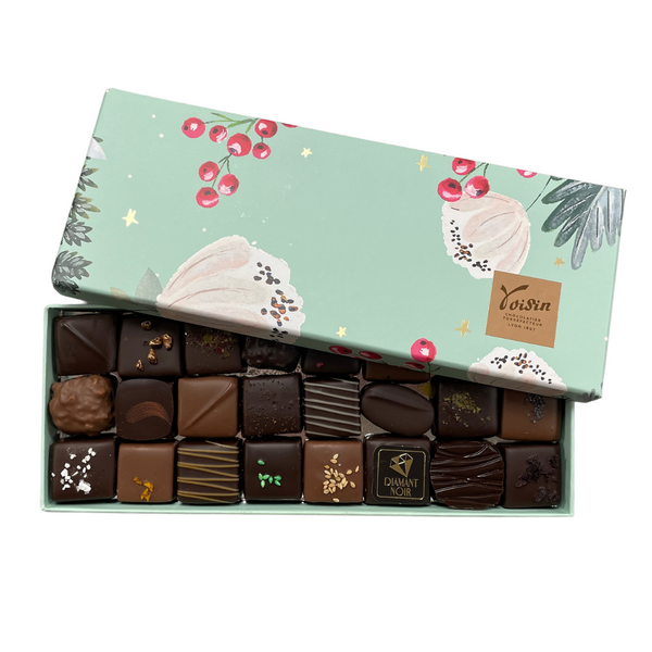 Box of 40 assorted chocolates.