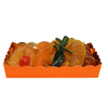 Large platter of Léonard Parli's & Corsiglia's candied fruits including melon slices, pineapple, cherries, orange slices, angelica, lemon quarters from Menton, clementines, ginger & orange peels. About 675g
