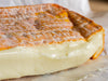 Focus on a slice of brebirousse cheese