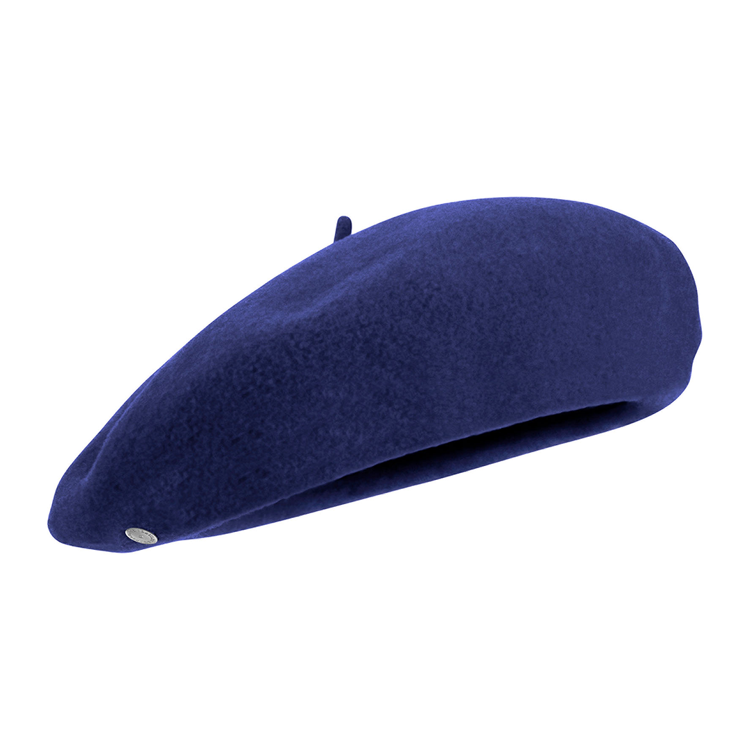 Laulhère's 100% merino wool authentic beret - blue Laulhère