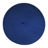 Top view of Laulhère's 100% merino wool authentic beret - blue Laulhère