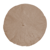 Top view of Laulhère's 100% cotton authentic summer beret - beige
