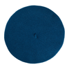 Top view of Laulhère's 100% French merino wool Campus cap beret - Eclipse blue