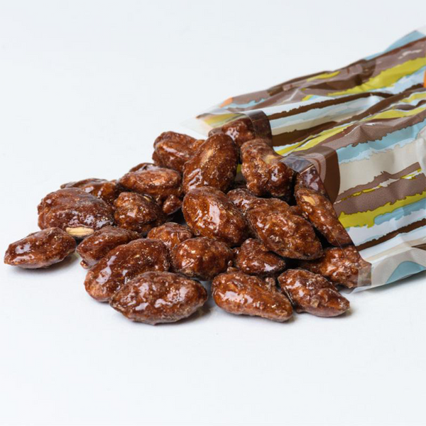 Opened bag of CDHV's grilled almonds. Net weight: 250g