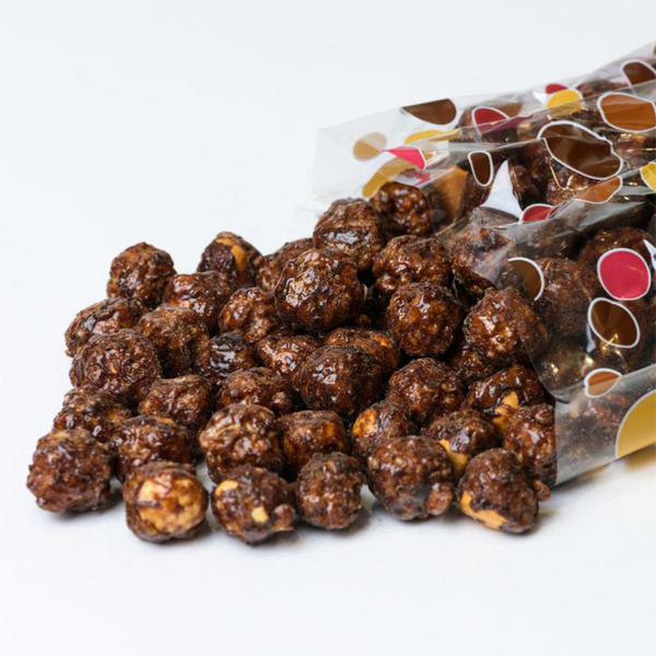 Opened bag of CDHV's grilled hazelnuts. Net weight: 250g