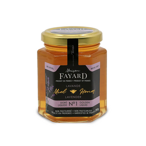 This lavender honey comes in a jar. Net weight: 250g. Honey is excellent and super healthy when it results from what is transported by bees'sucking from the foraging areas selected by the bee keekeepers. 