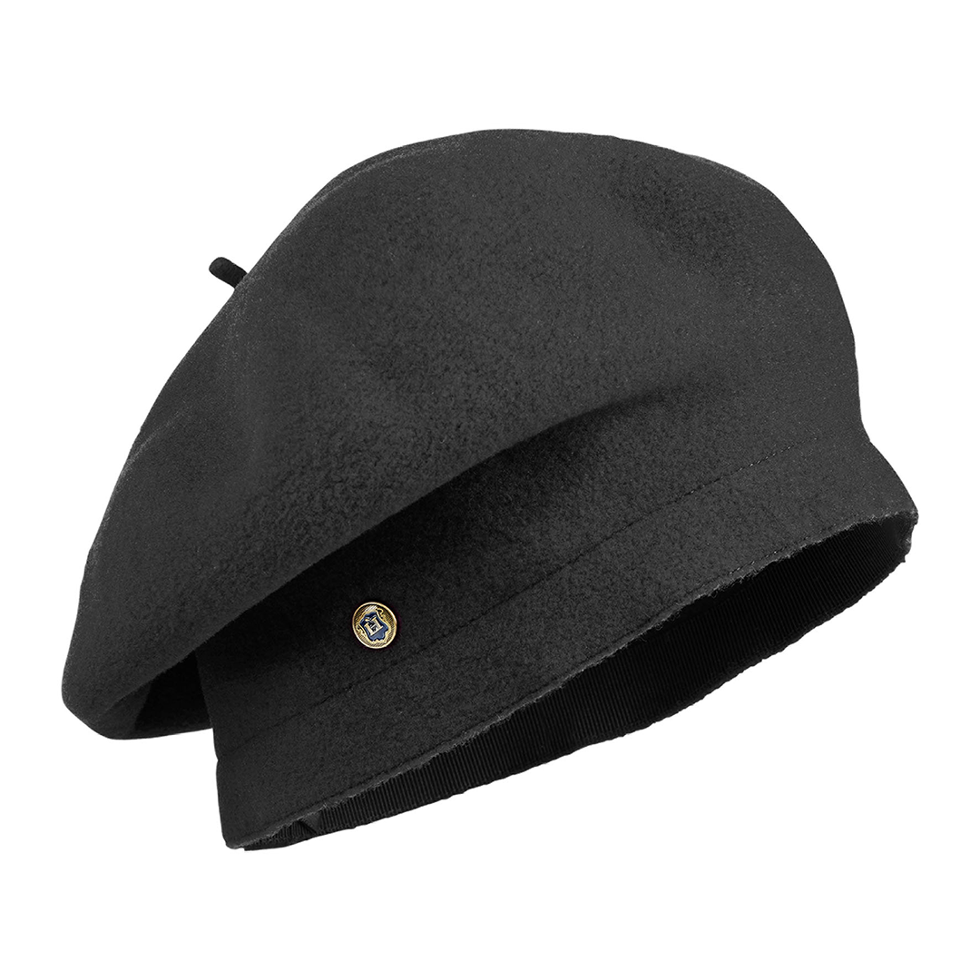 Laulhère's 100% French merino wool Luna beret - black