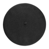 Top view of Laulhère's 100% French merino wool Max beret - black