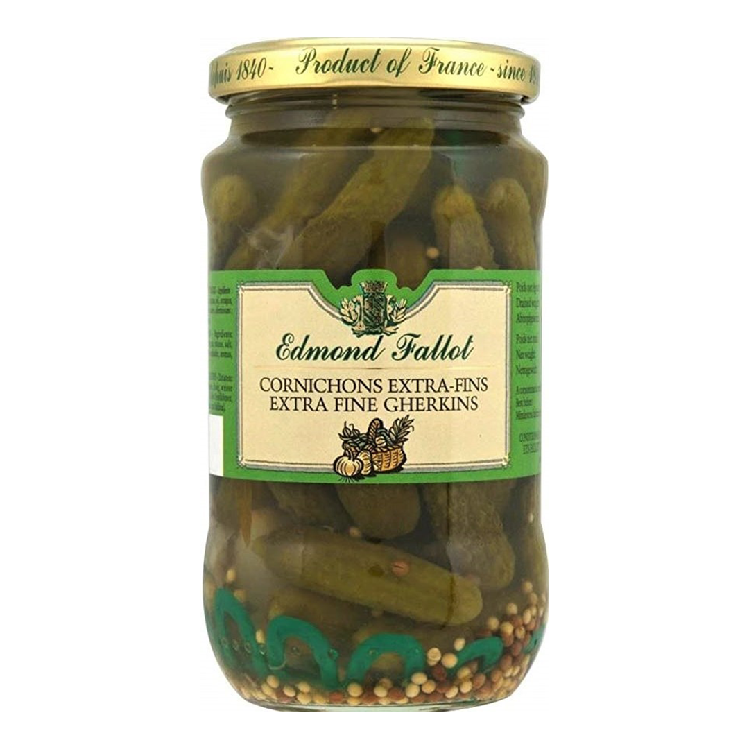 Jar of Edmond Fallot's extra fine pickles. Net weight: 37cl