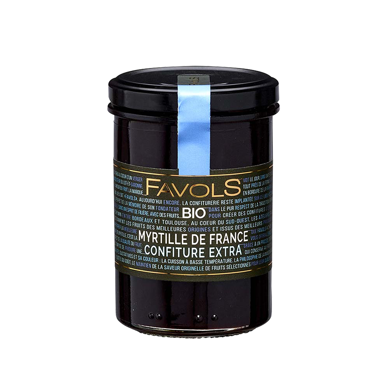 Favols' blueberry organic premium jam is really tasty. Comes in a jar. Net weight 250g