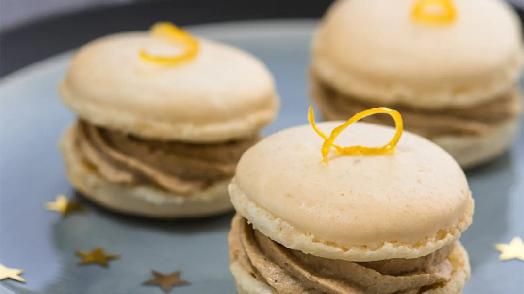 Macaroons with sardine mousse
