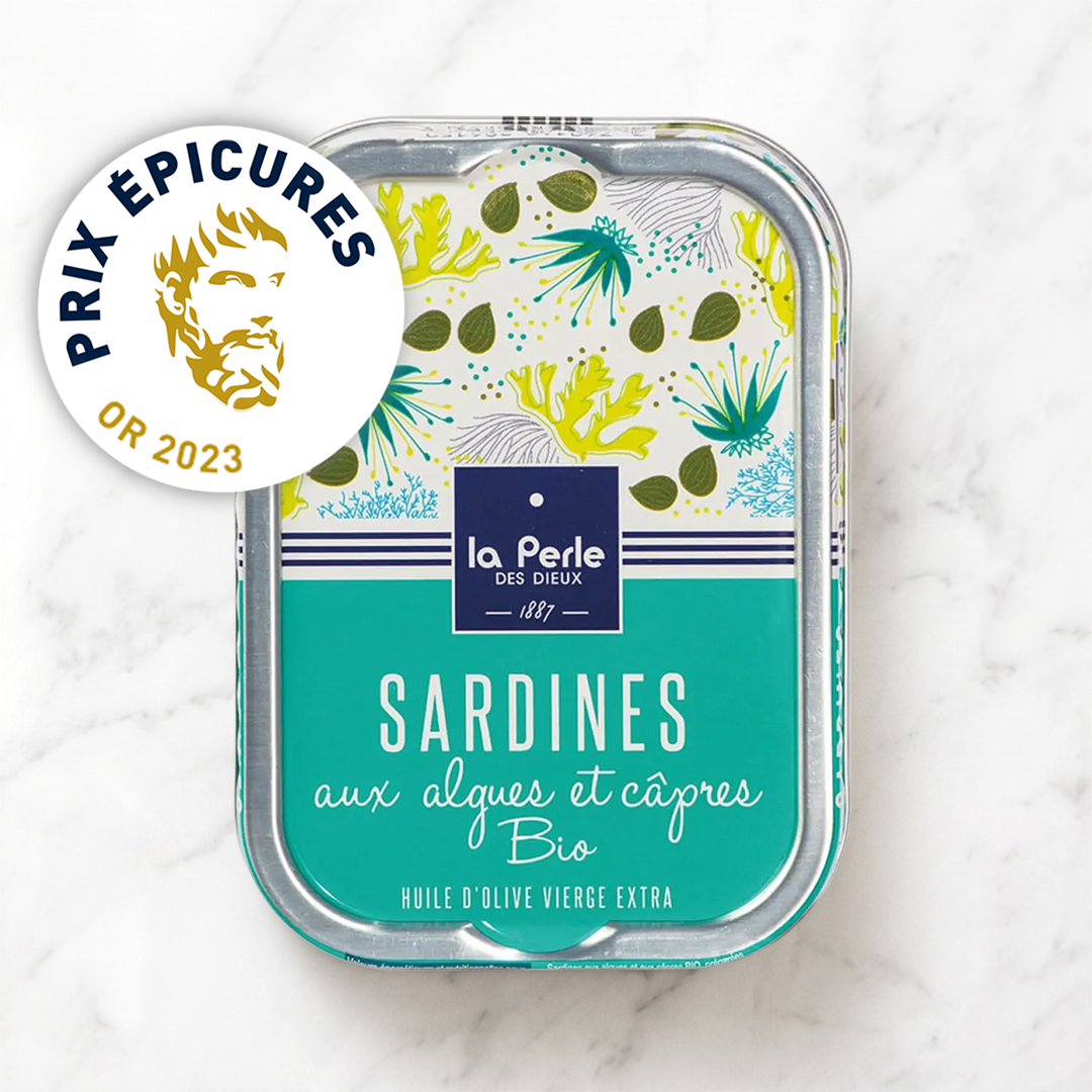 2023 Gold Award Prix Epicures! Sardines w/Organic Seaweed &amp; Capers