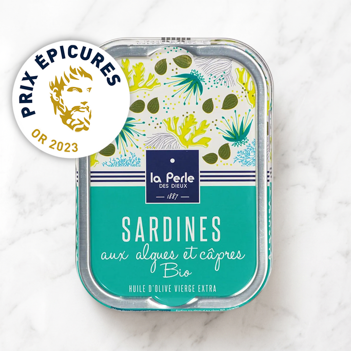 2023 Gold Award Prix Epicures! Sardines w/Organic Seaweed &amp; Capers