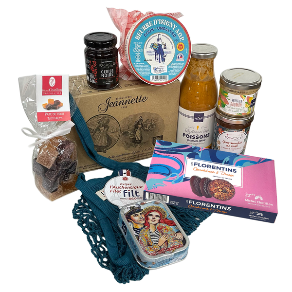 Items included in A Festive Getaway to North-West of France Gift Basket 