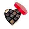 Voisin's chocolates in heart-shaped box with top