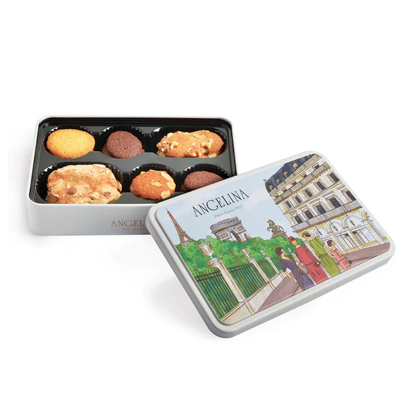 Box of Angelina's assorted biscuits open