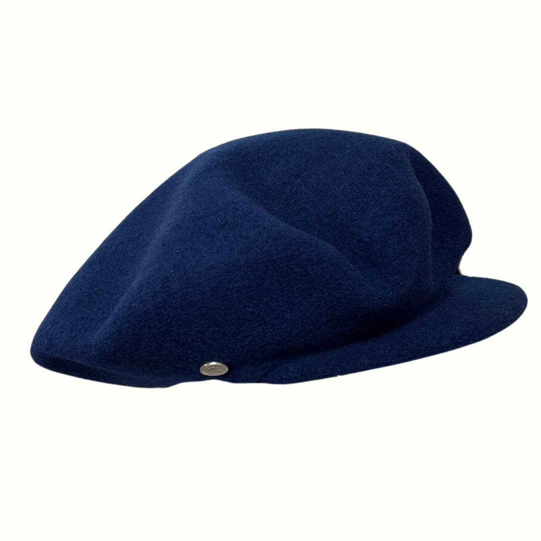 Laulhère's 100% French merino wool Campus cap beret - Eclipse blue