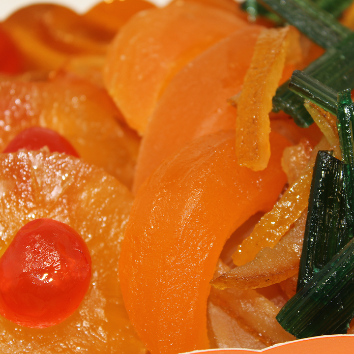 Mix of candied fruits.