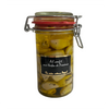 Jar of Artisan Popol's candied garlic with Herbs of Provence. Net weight: 140g