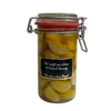 Jar of Artisan Popol's candied garlic with lemon and wild fennel. Net weight: 140g