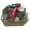 Celebration Around Thé de Noël Gift Basket wrapped up in a large Filt's Mesh Shopping Bag