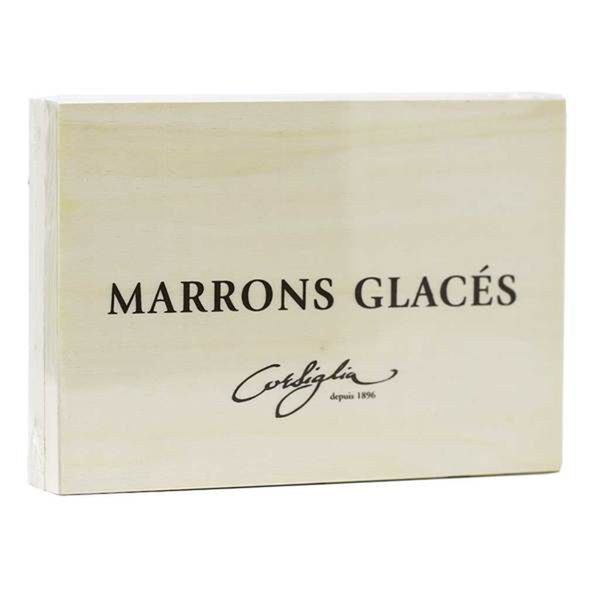 Corsiglia glazed-candied chestnuts are individually wrapped in a golden paper in a wooden box of 8 with Corsiglia signature. To keep them fresh they are packed in a vacuum packaging. Handmade delectable treats made according to tradition. 100% natural, preservative-free.