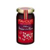 Jar of Favols's strawberry and petals of rose jam