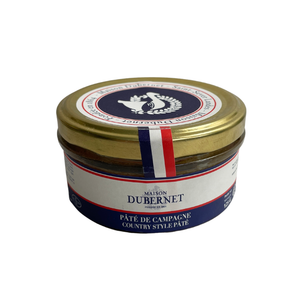 Jar of Dubernet's country-style pâté. Net weight: 125g