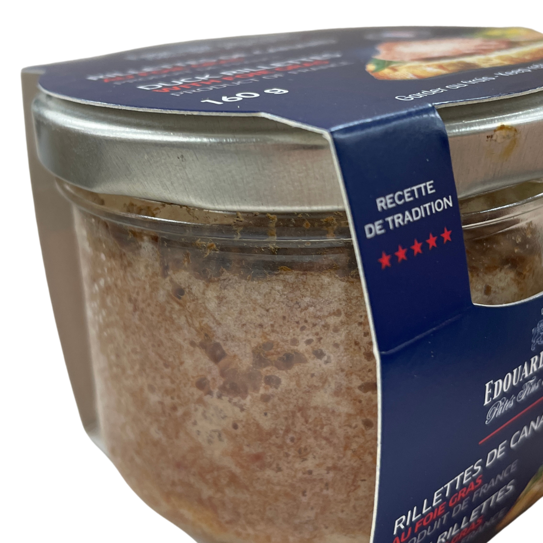 Focus on the duck rillettes with foie gras. 