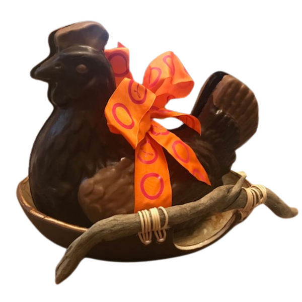 Voisin's Giant Easter Chocolate Chicken Stuffed w/Easter Eggs & Friture