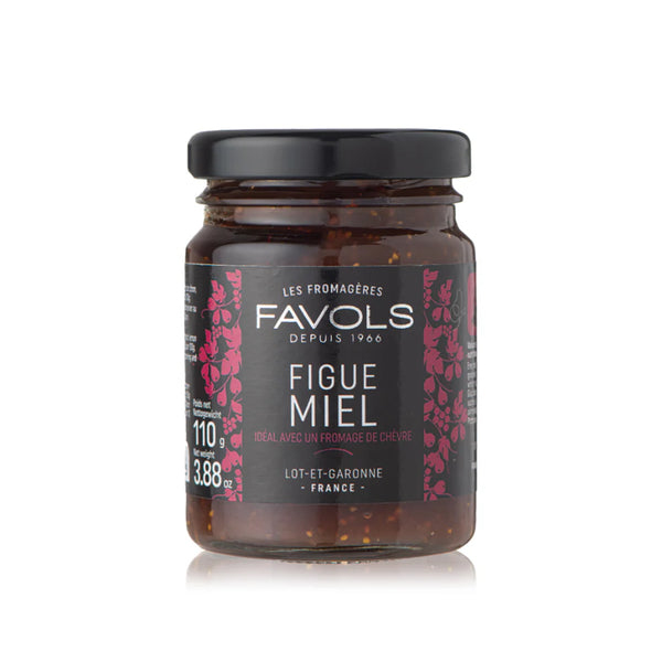 Favols' fig & honey chutney comes in a jar. Net weight: 110g.