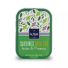 La Perle des Dieux' tin of grilled sardines with herbs of Provence. Net weight: 115g