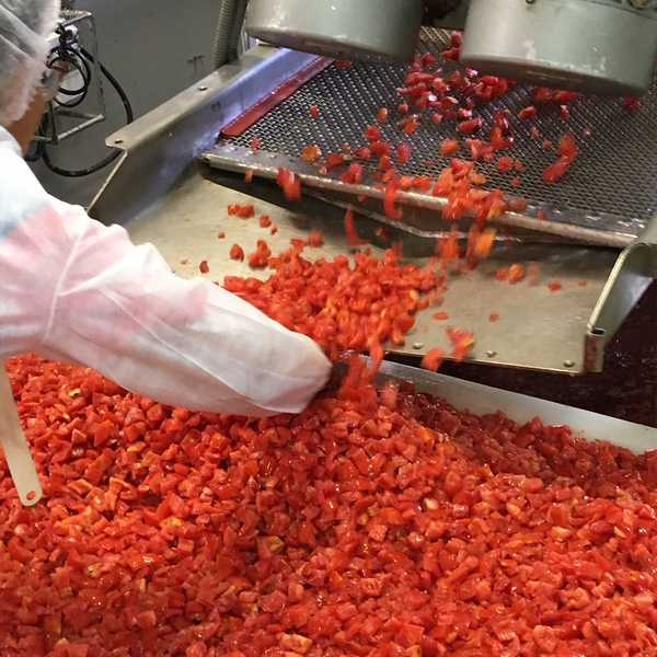 Guintrand's staff busy preparing tomatoes for their culinary preparations