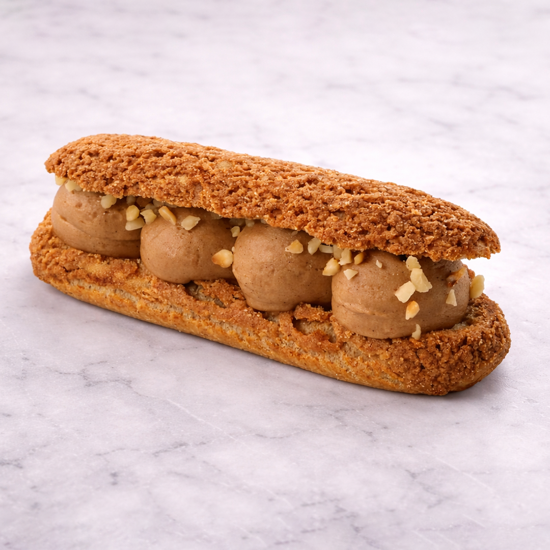 NEW! Hazelnut Craquelin Éclairs