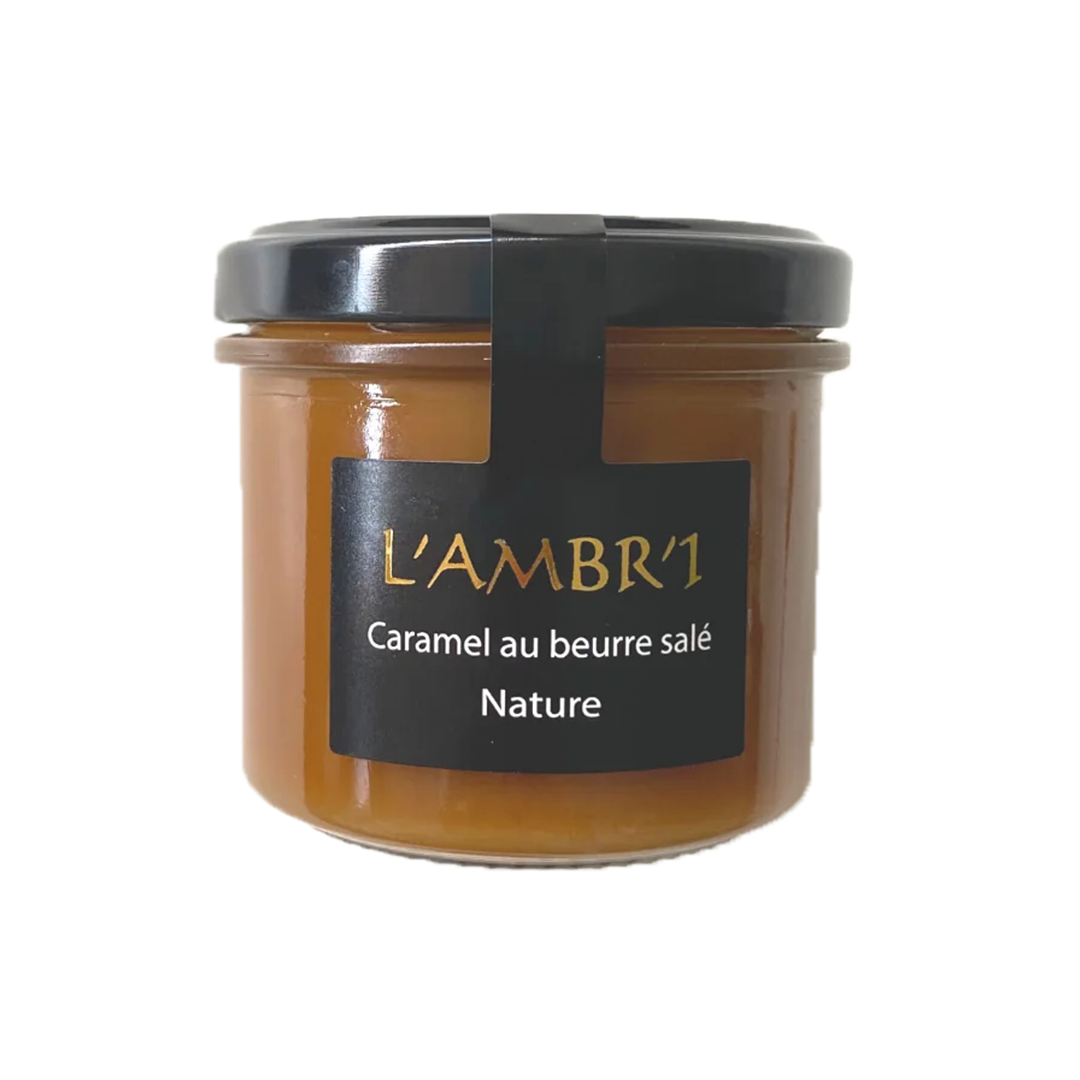 L'Ambr'1 has been selected to represent Brittany at the Made in France exhibition in Paris in November 2023! If not on a teaspoon, you can enjoy this delightful salted butter caramel spread on crêpes, pancakes, with ice cream, or even on its own! Comes in a jar. Net weight: 130g