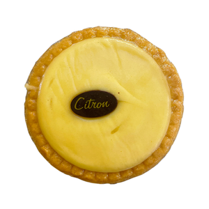 Pure butter lemon tart made in France. Individual pastry