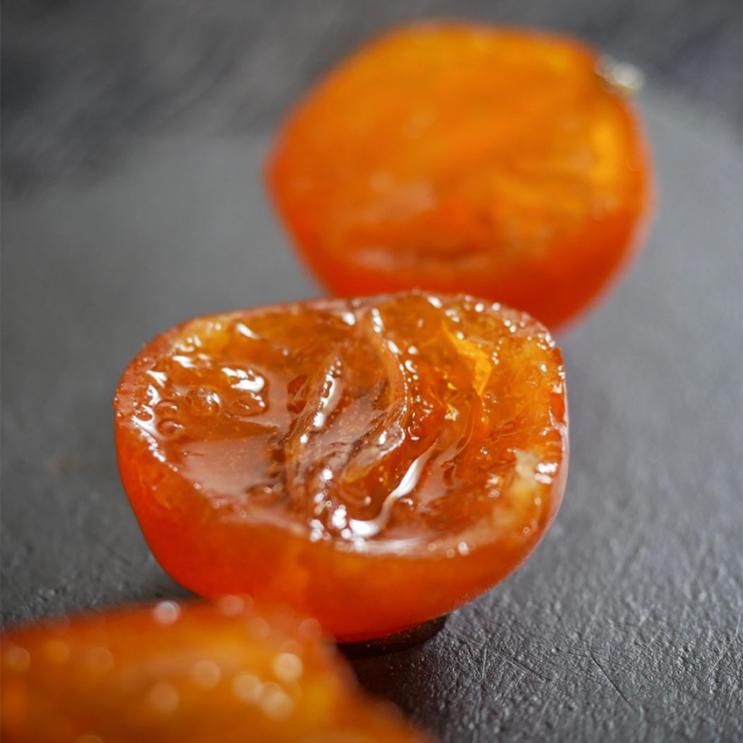 Halves of Corsiglia's candied clementines. Yummy!