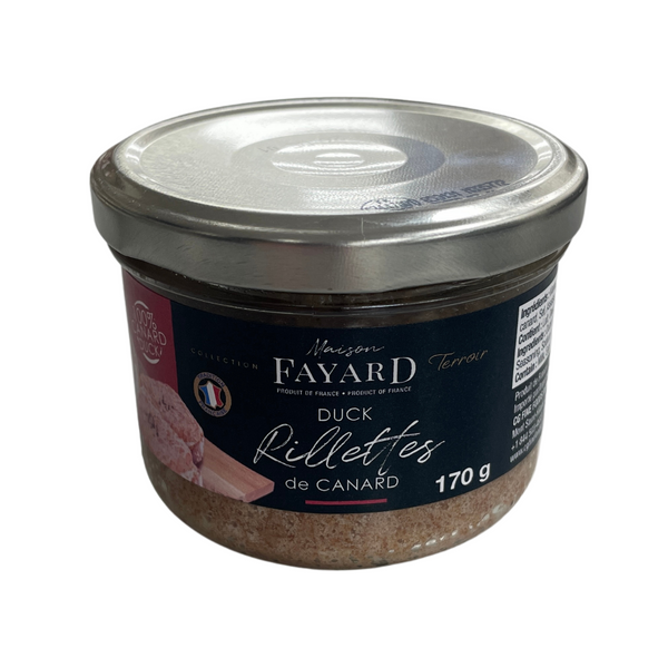 Jar of duck rillettes. Net weight: 170g